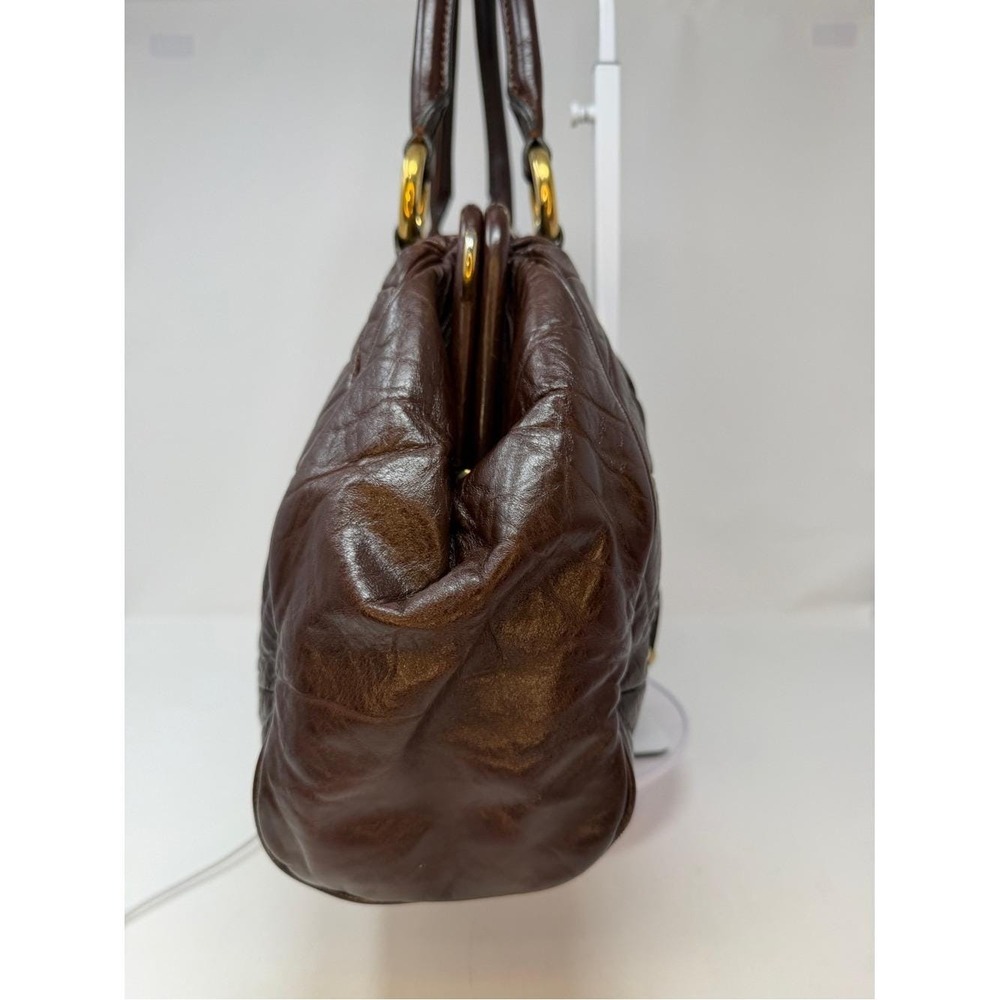 Marc Jacobs Espresso Chocolate Brown Patchwork Quilted Leather Vintage Stam Bag - Picture 15 of 17